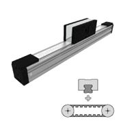 Belt-driven linear actuator with sliding carriage