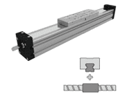 Aluminum linear rail with sliding carriage
