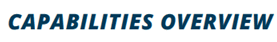 Banner reading "Capabilities Overview