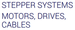 Stepper Systems sign: motors, drives, cables