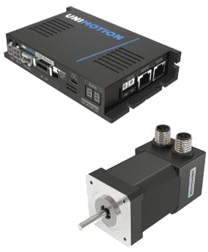 Industrial stepper motor and motion controller