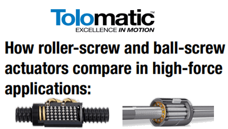 Roller-screw and ball-screw actuator comparison