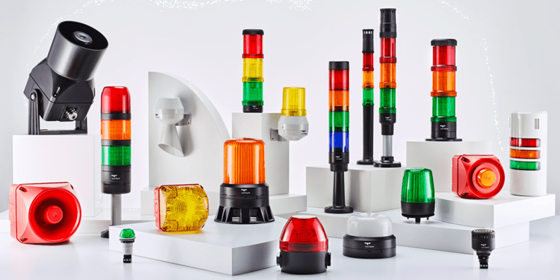 Assortment of industrial warning lights and sirens