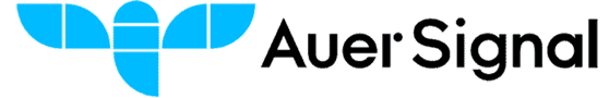 AuerSignal logo with blue wing emblem