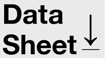 Data sheet label with download arrow