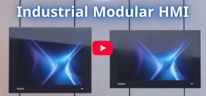Two industrial modular HMI touchscreens