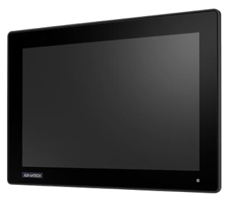 Black Advantech industrial touchscreen monitor