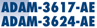 Two blue model numbers ADAM-3617-AE, ADAM-3624-AE