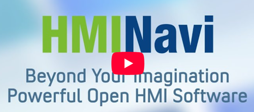 HMI Navi logo with play button