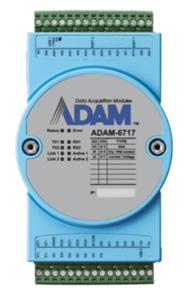 Blue ADAM-6717 data acquisition module
