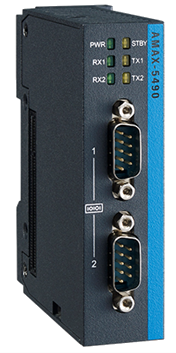 Industrial serial device server with two DB9 connectors