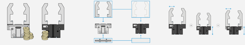 Connector assembly diagram with springs
