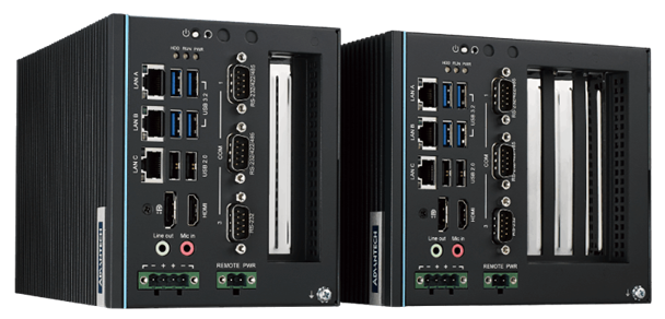 Two industrial embedded PCs with I/O ports