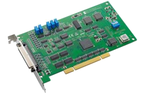 Green PCI expansion card with chips