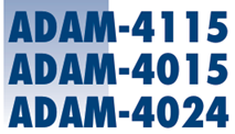 Blue text listing ADAM-4115 ADAM-4015 ADAM-4024