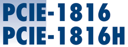Blue PCIE-1816 and PCIE-1816H labels