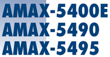 Three blue model numbers: AMAX-5400E, AMAX-5490, AMAX-5495