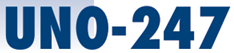 Blue UNO-247 logo on white background