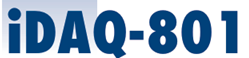 iDAQ-801 blue logo on white background