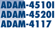 Blue stacked model numbers ADAM-4510I 4520I 4117