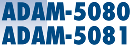 Blue ADAM-5080 and ADAM-5081 text logo