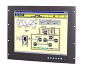 Industrial touchscreen HMI displaying system control interface