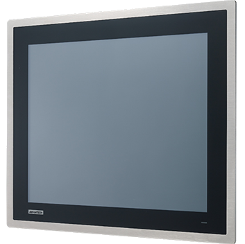 Industrial touchscreen monitor with silver bezel