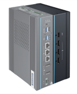 Two compact industrial mini PCs with ports