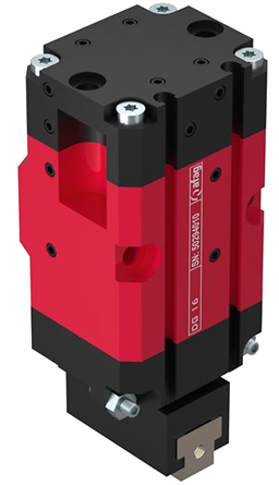 DG16 PIC A red and black machine with two different parts