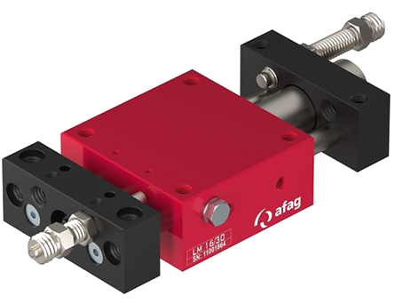 lm16 pic A red and black block with two bolts