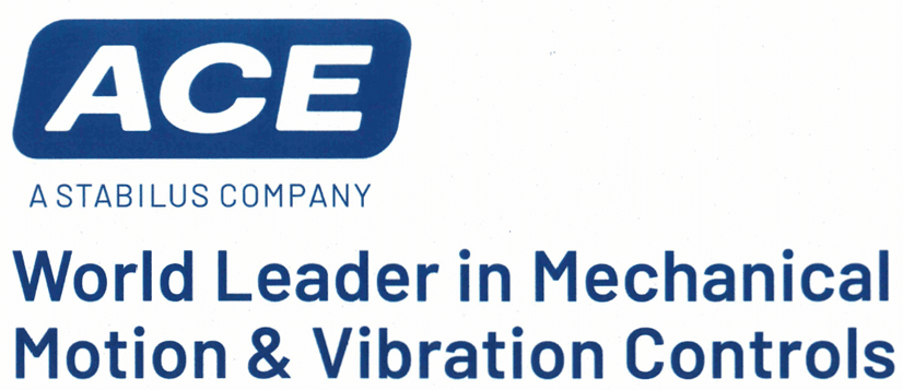 Company logo with text about leadership in medical and vibration control.