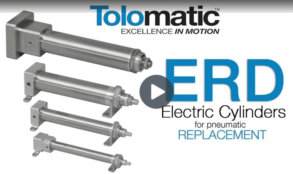 Electric cylinders for pneumatic replacement in industrial applications.