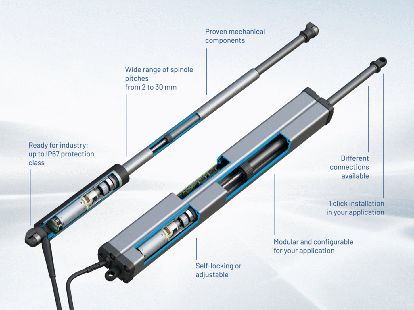 powerise pic 4 Detailed illustration of a mechanical spindle with labeled components.
