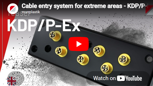 Black cable entry plate with brass glands