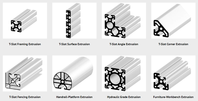 MayTec extrusion types picture